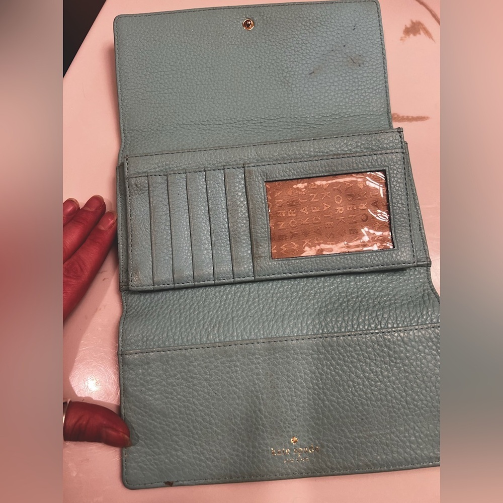 Kate Spade Light Blue Wallet used project wallet - Picture 3 of 4
